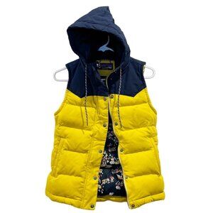 Patagonia W's Bivy Down Hooded Vest Mushroom Print Lining Size XS